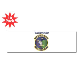 7SWS - M01 - 01 - 7th Space Warning Squadron With Text - Sticker (Bumper 10 pk)